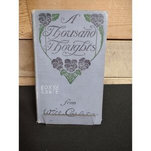 VTG A Thousand Thoughts by Will Carleton 1908 Light Blue Hardcover